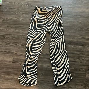 H&M Zebra Print Trouser Pants - Size Medium